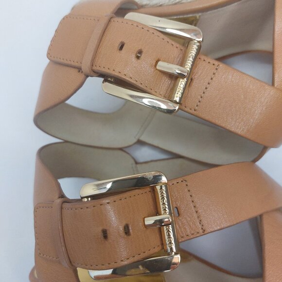 Michael Michael Kors Giovanna Leather Wedge Sandal Women's Size 6.5M - Picture 6 of 15
